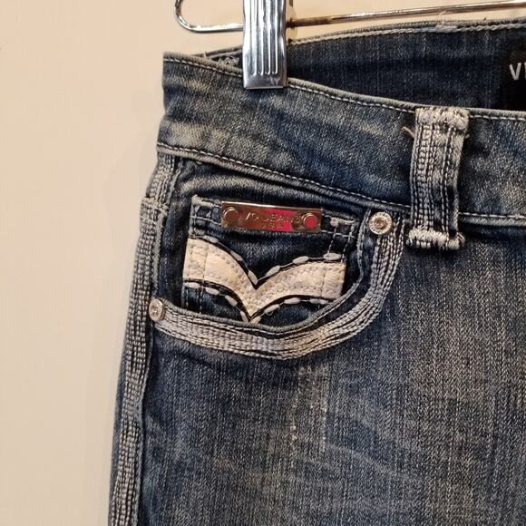 Virgin Only Distressed Blue Jeans Low Rise Size 3 - Picture 5 of 16